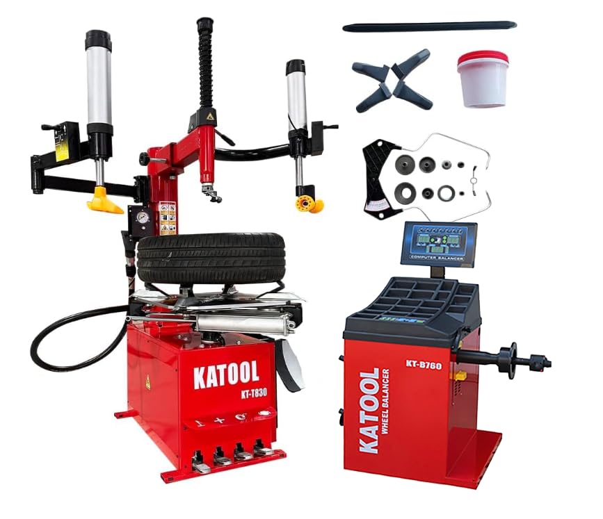 2.0HP Tire Changer Machine with Bead Blaster Tire Machine Tire Changer and Wheel Balancer Machine Combo KT-T810+KT-B760