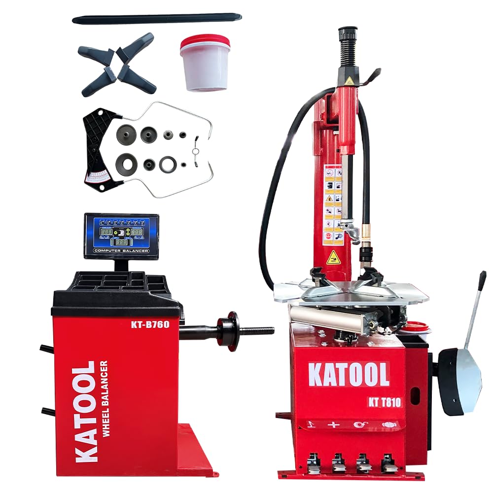 2.0HP Tire Changer Machine with Bead Blaster Tire Machine Tire Changer and Wheel Balancer Machine Combo KT-T810+KT-B760