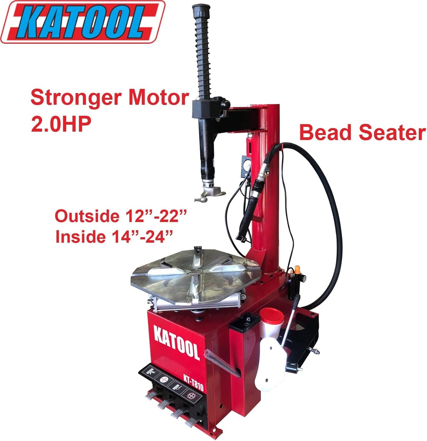 2.0HP Tire Changer Machine with Bead Blaster Tire Machine Tire Changer and Wheel Balancer Machine Combo KT-T810+KT-B760