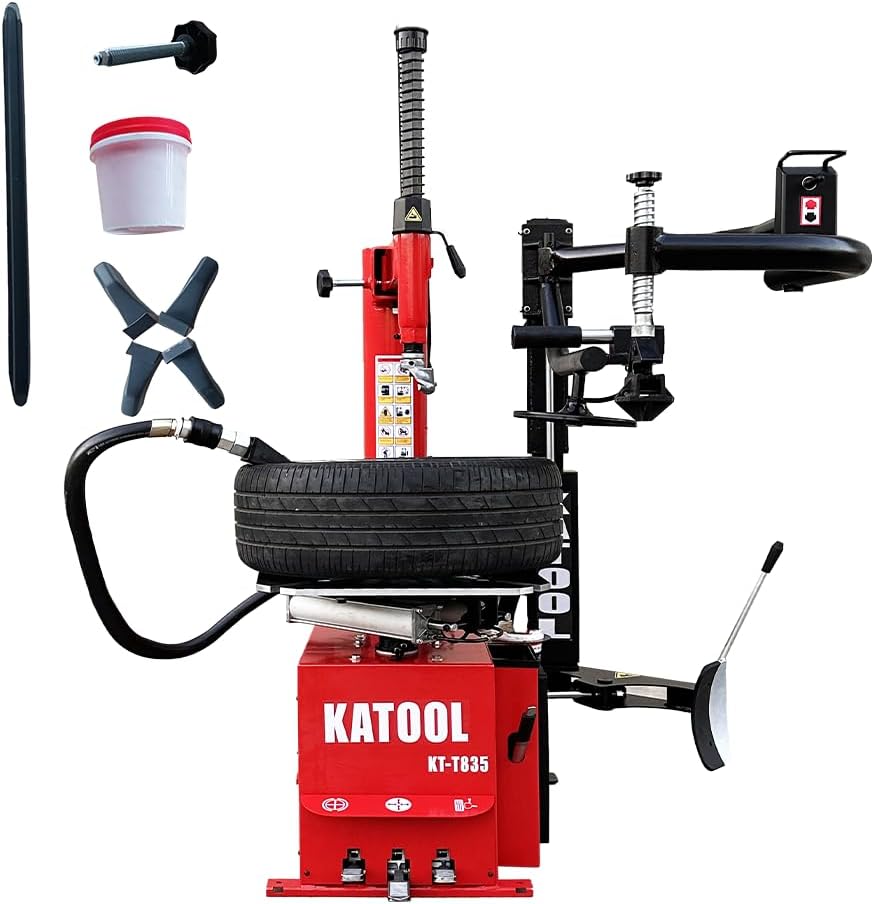 2.0 HP Tire Changer Machine with Bead Blaster Turn Table 28" KT-T835+KT-B700 Tire Machine Tire Changer Wheel Blancer Machine Tire Changer Machine Combo (KT-T835+KT-B700)
