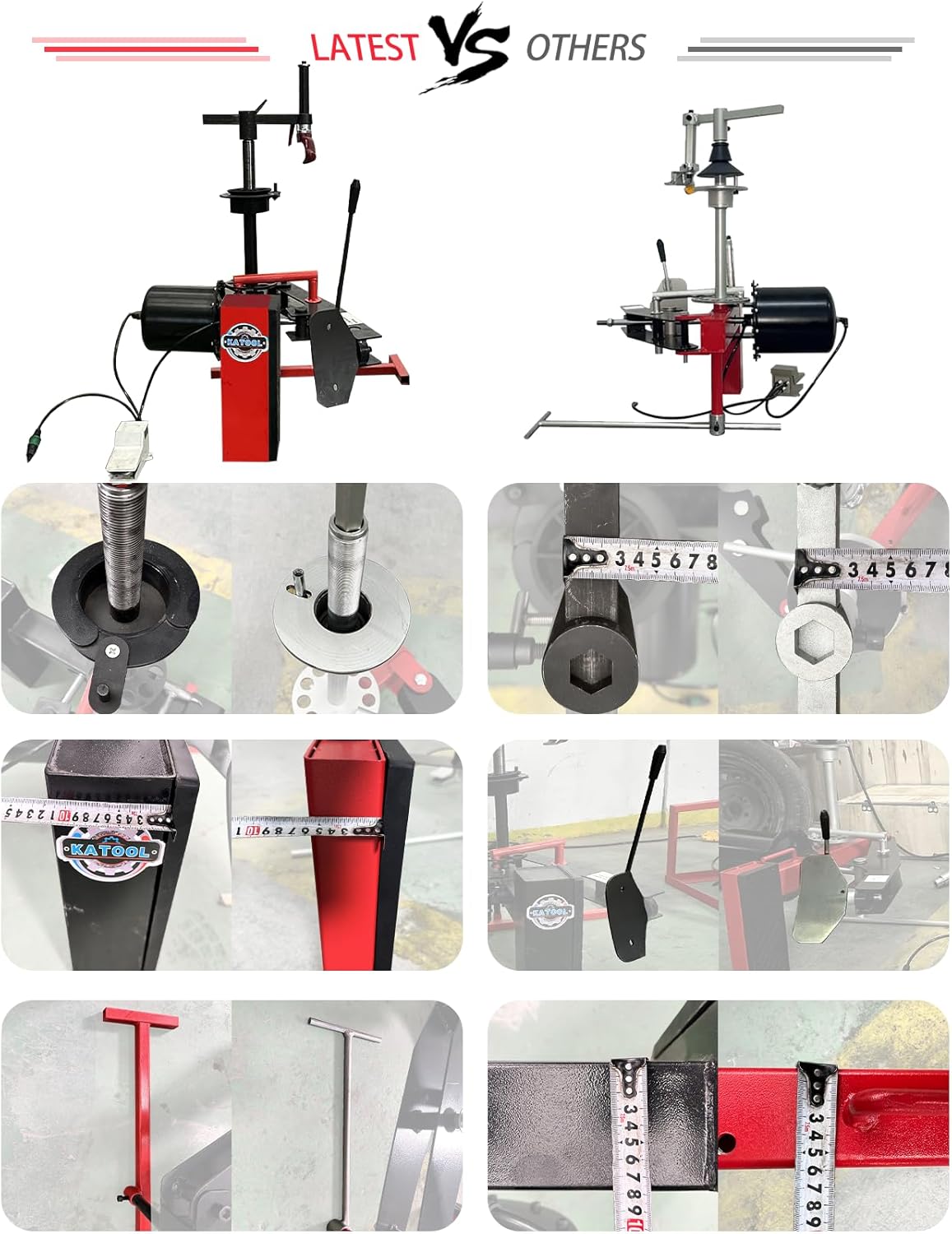 Mini Tire Changer Machine 39" MAX. Wheel Diameter KT-1030P Tire Machine Small Wheel Changers Tire Repair Tools