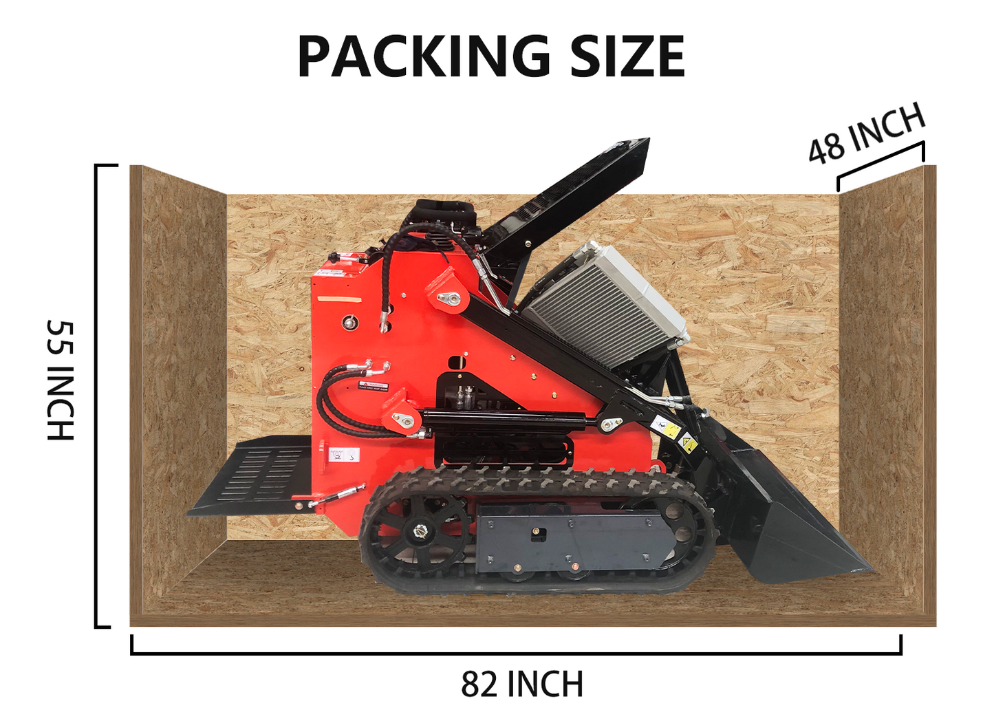 Katool Mini Skid Steer Track Loader 23 HP Lifting Capacity 837lbs KT-SK26B