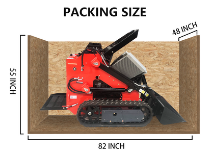 Katool Mini Skid Steer Track Loader 23 HP Lifting Capacity 837lbs KT-SK26B