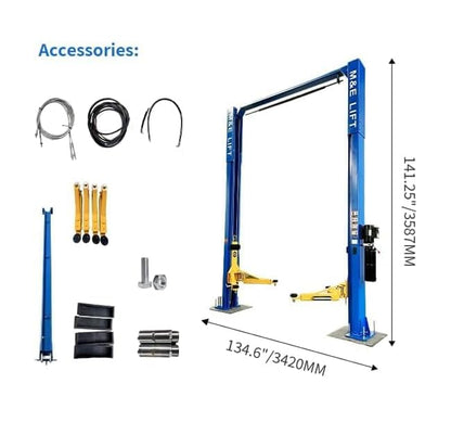11000lbs 2 Post Car Lift Auto Truck Hoist Two/2 Post Lift Auto Lifts for Home Garage Shop (11000lbs)