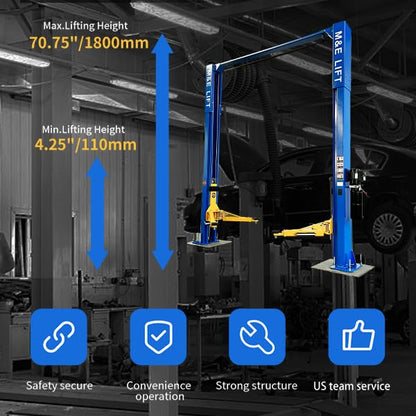 11000lbs 2 Post Car Lift Auto Lift 2 Post Lift Car Lifts for Home Garage (11000lbs Lift)
