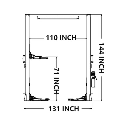 4.0HP 12000lbs Single Point Lock 2 Post Lift 220V AM120SD Car Lift Auto Lift Two Post Car Lift