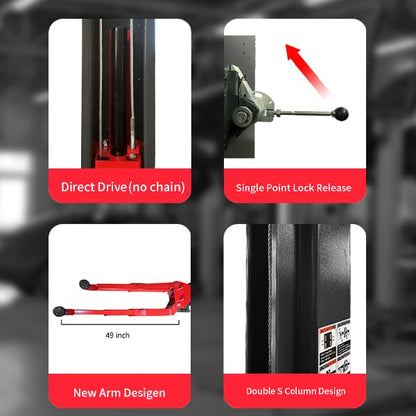 11000lbs 2 Post Car Lift Auto Lift 2 Post Lift Car Lifts for Home Garage (11000lbs Lift)