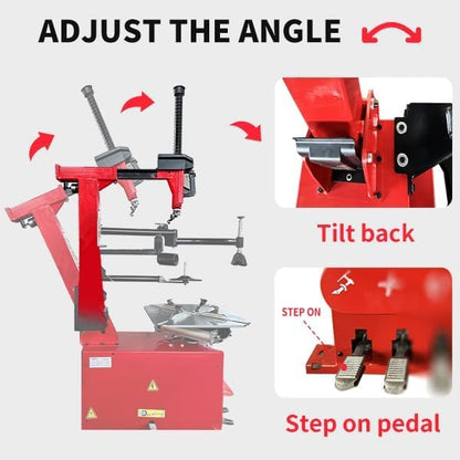 2.0HP Tire Changer Machine with Bead Blaster Rim Clamp 14"-24" KT-T830W Tire Changer Wheel Changers Machine (KT-T830W)