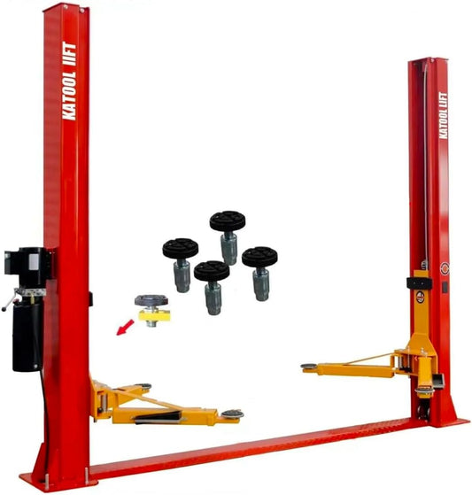 10000 lbs 2 Post Car Lift 2 Posts Lift Auto Lift with Floor Plate for Shop Repair or Home Garage