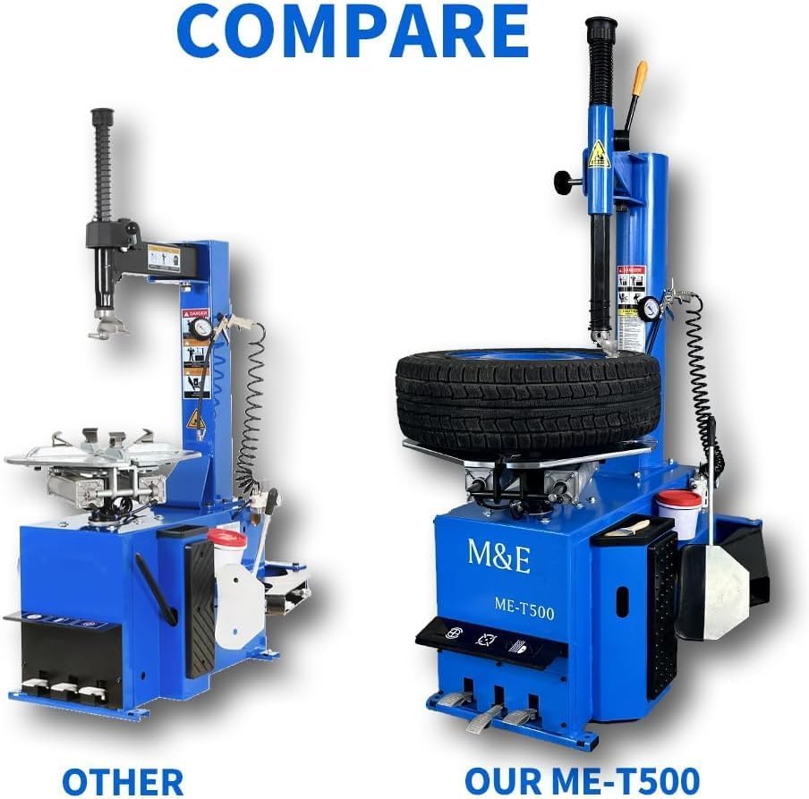 ME 2.0HP Tire Machine and Balancer Combo Tire Changer Machine Wheel Balancer Machine Wheel Changers Tire Changer Tire Machine (500combo)