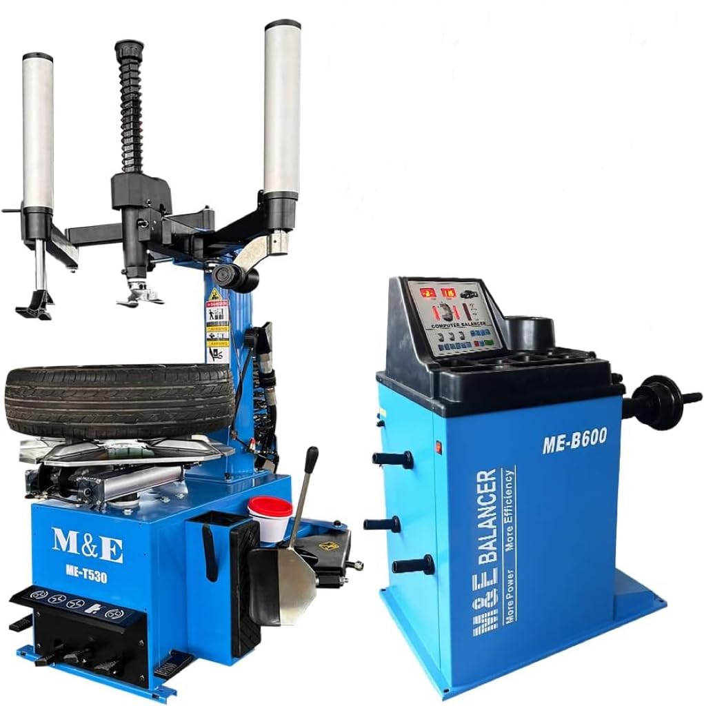 ME 2.0HP Tire Machine and Balancer Combo Tire Changer Machine Wheel Balancer Machine Wheel Changers Tire Changer Tire Machine (500combo)