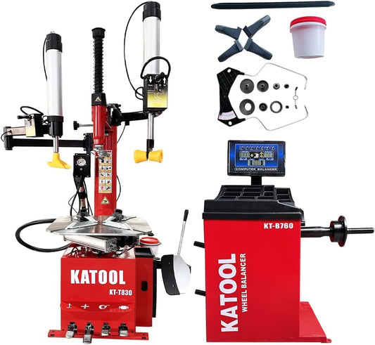 2.0 HP Motor Bead Blaster Tire Changer Machine Wheel Balancer Combo Tire Machine 24 Rim Wheel Tire Changer Wheel Changers