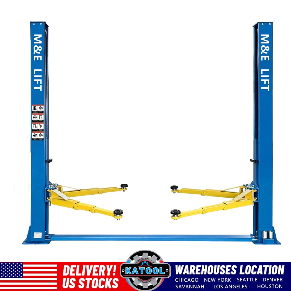 9000lbs 2 Post Car Lift Two/2 Post Lift Car Lift Automotive Lift for Repair Shop (220v)