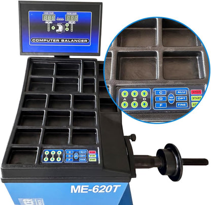 24" Tire Changer Machine Combo with Swing Arm ME-T500+ME-B620 Wheel Balancer Tire Machine Tire Repair Wheel Changers