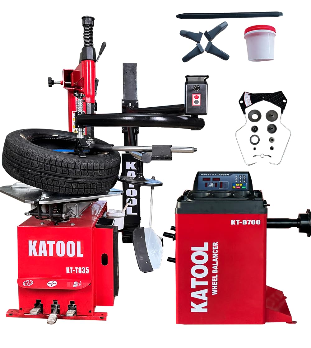 2.0HP Bead Blaster 24" Clamping Tire Changer Machine with 4 Aluminum Pedal KT810 Wheel Changer Tire Changer Machine Garage Equipment Auto Repair