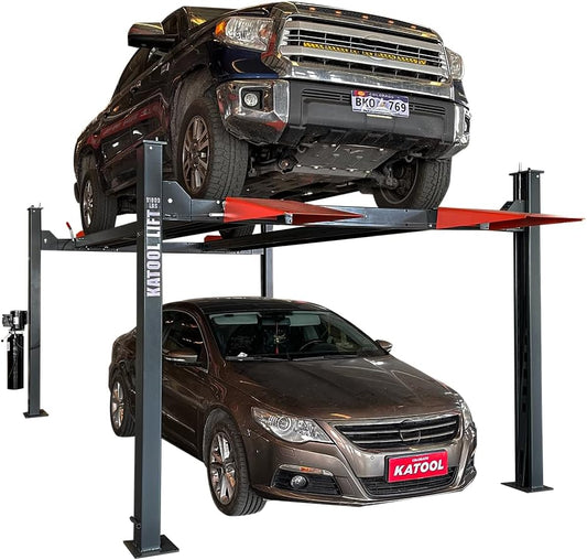 3.0HP 11000Lbs 4 Post Lift 4 Post Parking Service Storage Lift Lifting Height 84 Inch Extra Tall Extra Long Extra Wide 110v Four Post Parking Lift 4-Post Auto Lift Garage Lift Storage