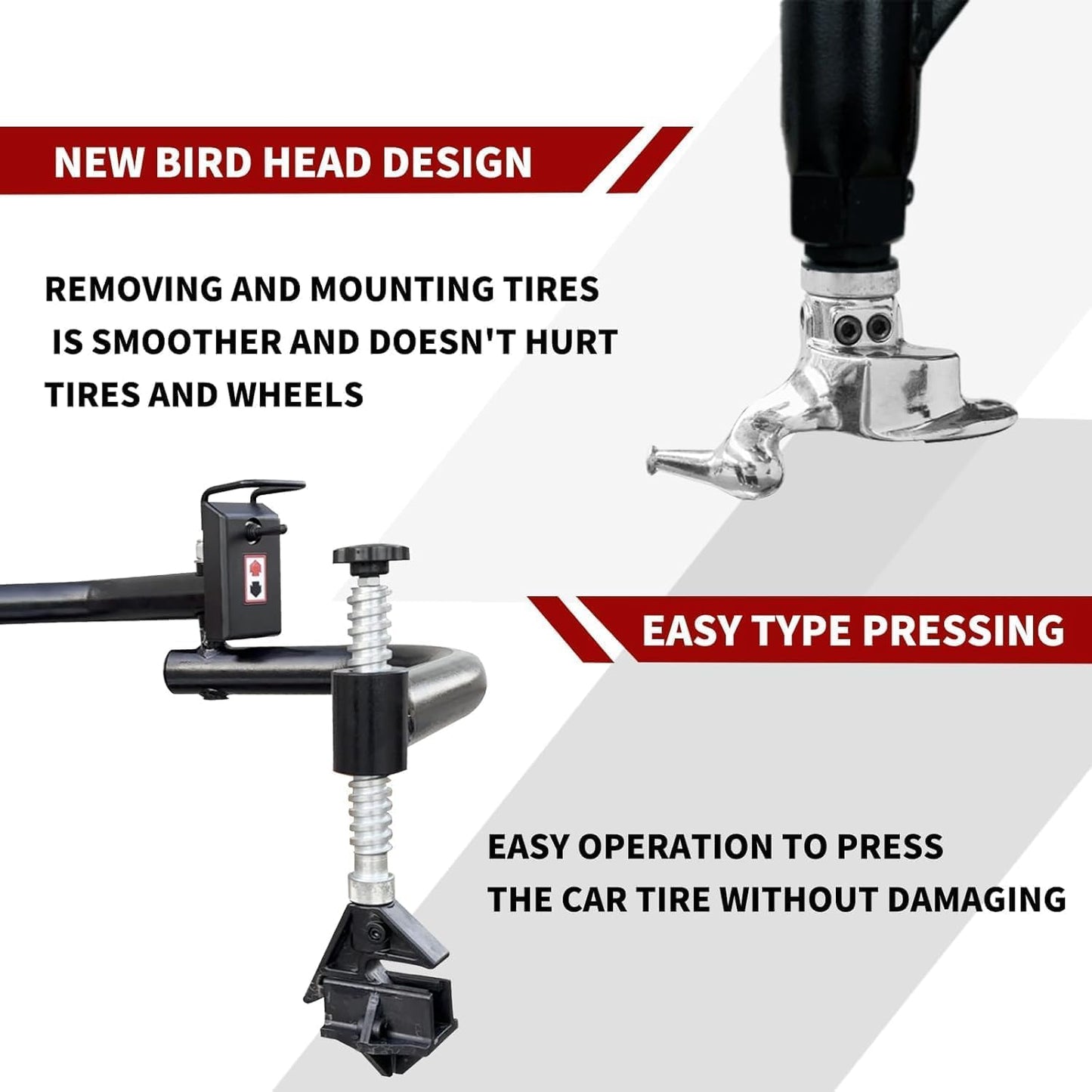 2.0HP Bead Blaster 24" Clamping Tire Changer Machine with 4 Aluminum Pedal KT810 Wheel Changer Tire Changer Machine Garage Equipment Auto Repair