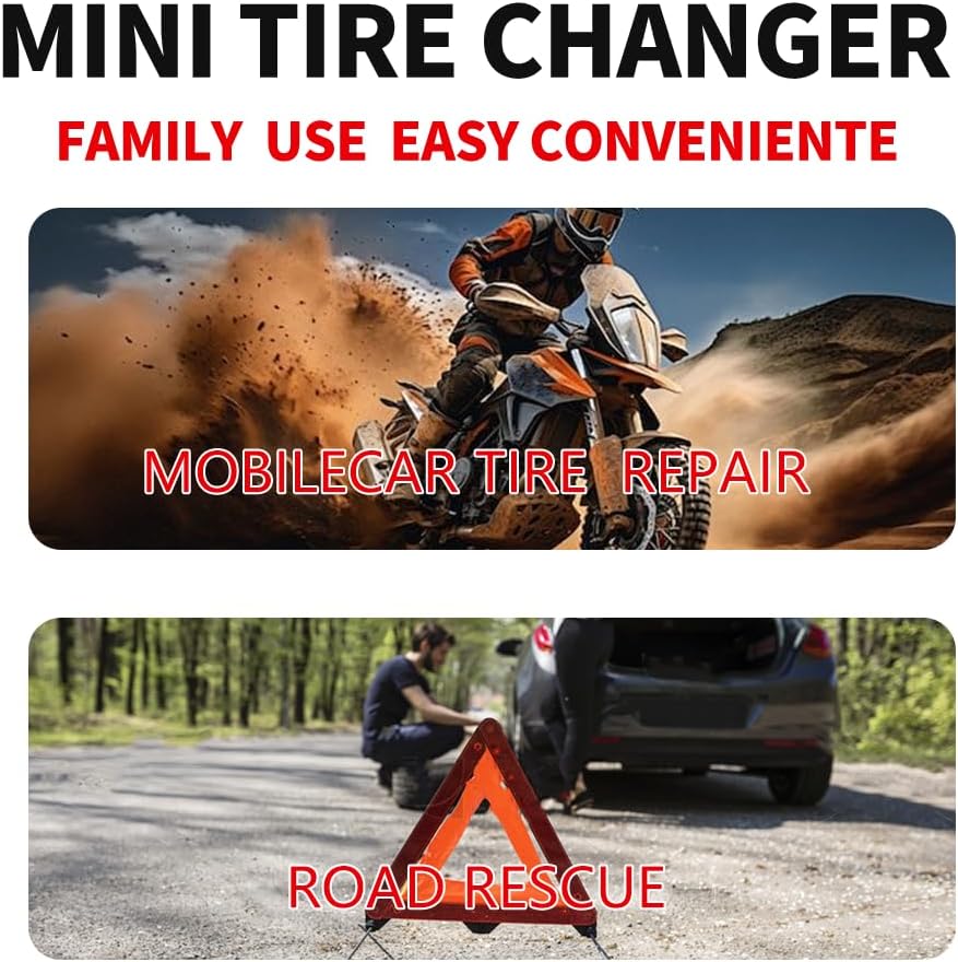 Mini Tire Changer Machine Tire Size 21" Max Wheel Diamter 39" Tire Changers Manual Tire Machine