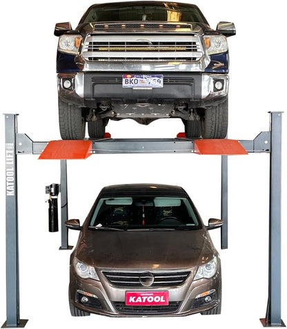 3.0HP 11000Lbs 4 Post Lift 4 Post Parking Service Storage Lift Lifting Height 84 Inch Extra Tall Extra Long Extra Wide 110v Four Post Parking Lift 4-Post Auto Lift Garage Lift Storage