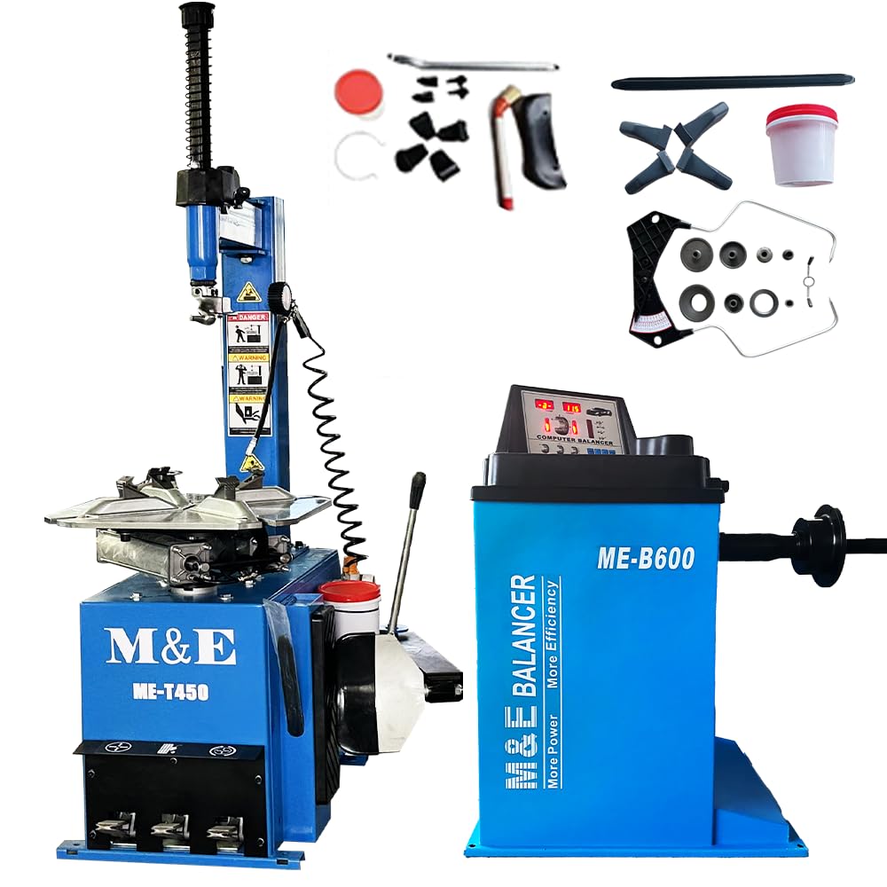 ME 2.0HP Tire Machine and Balancer Combo Tire Changer Machine Wheel Balancer Machine Wheel Changers Tire Changer Tire Machine (500combo)