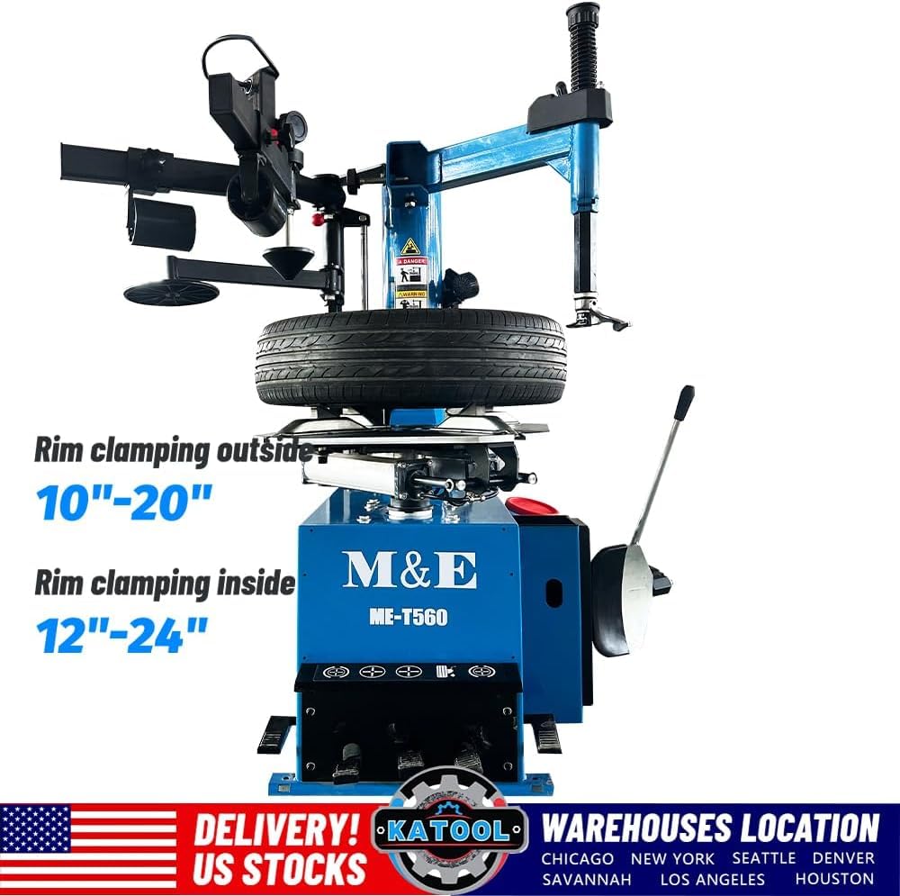 ME 2.0HP Tire Machine and Balancer Combo Tire Changer Machine Wheel Balancer Machine Wheel Changers Tire Changer Tire Machine (500combo)