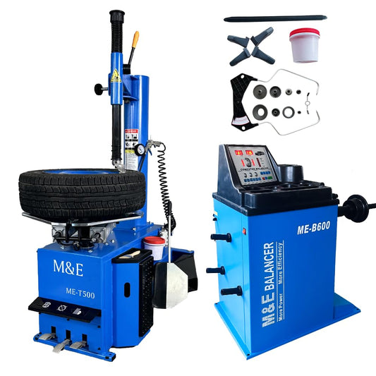 ME 2.0HP Tire Machine and Balancer Combo Tire Changer Machine Wheel Balancer Machine Wheel Changers Tire Changer Tire Machine (500combo)