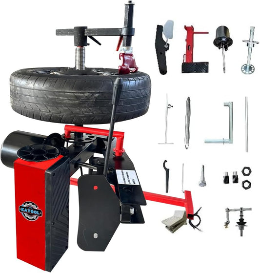 Mini Tire Changer Machine 39" MAX. Wheel Diameter KT-1030P Tire Machine Small Wheel Changers Tire Repair Tools