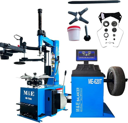ME 2.0HP Tire Machine and Balancer Combo Tire Changer Machine Wheel Balancer Machine Wheel Changers Tire Changer Tire Machine (500combo)