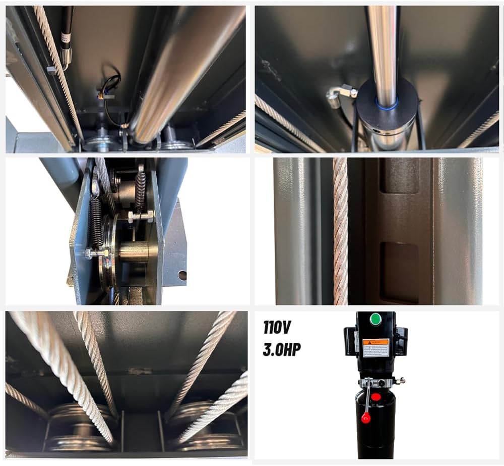 3.0HP 11000Lbs 4 Post Lift 4 Post Parking Service Storage Lift Lifting Height 84 Inch Extra Tall Extra Long Extra Wide 110v Four Post Parking Lift 4-Post Auto Lift Garage Lift Storage