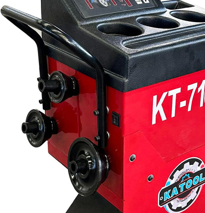 Manual Wheel Balancer Machine KT-710G Tire Balancing Machine Tire Repair Tools for Home Garage and Shop, Red