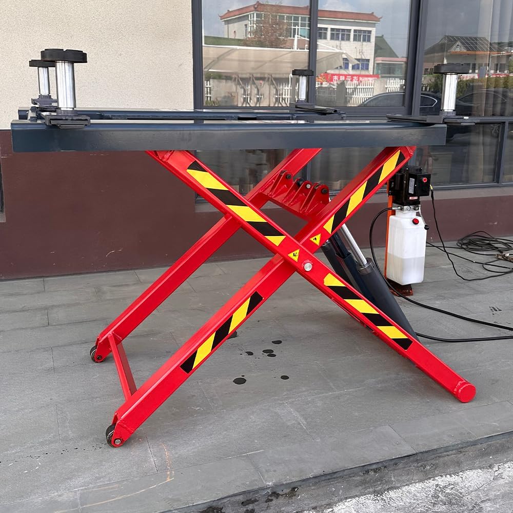 Portable Mid Rise Scissor Lift 6000LBS Lifting Capacity AK-X66 MAX. Lifting Height 48" Scissor Car Lift Scissor Jack for Home Garage and Shop