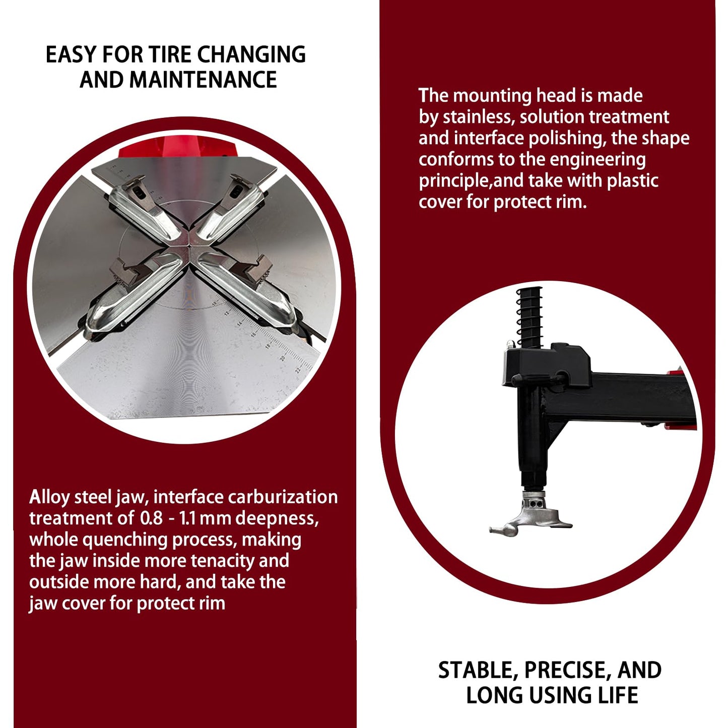 2.0HP Bead Blaster 24" Clamping Tire Changer Machine with 4 Aluminum Pedal KT810 Wheel Changer Tire Changer Machine Garage Equipment Auto Repair