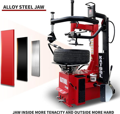 2.0HP Bead Blaster 24" Clamping Tire Changer Machine with 4 Aluminum Pedal KT810 Wheel Changer Tire Changer Machine Garage Equipment Auto Repair