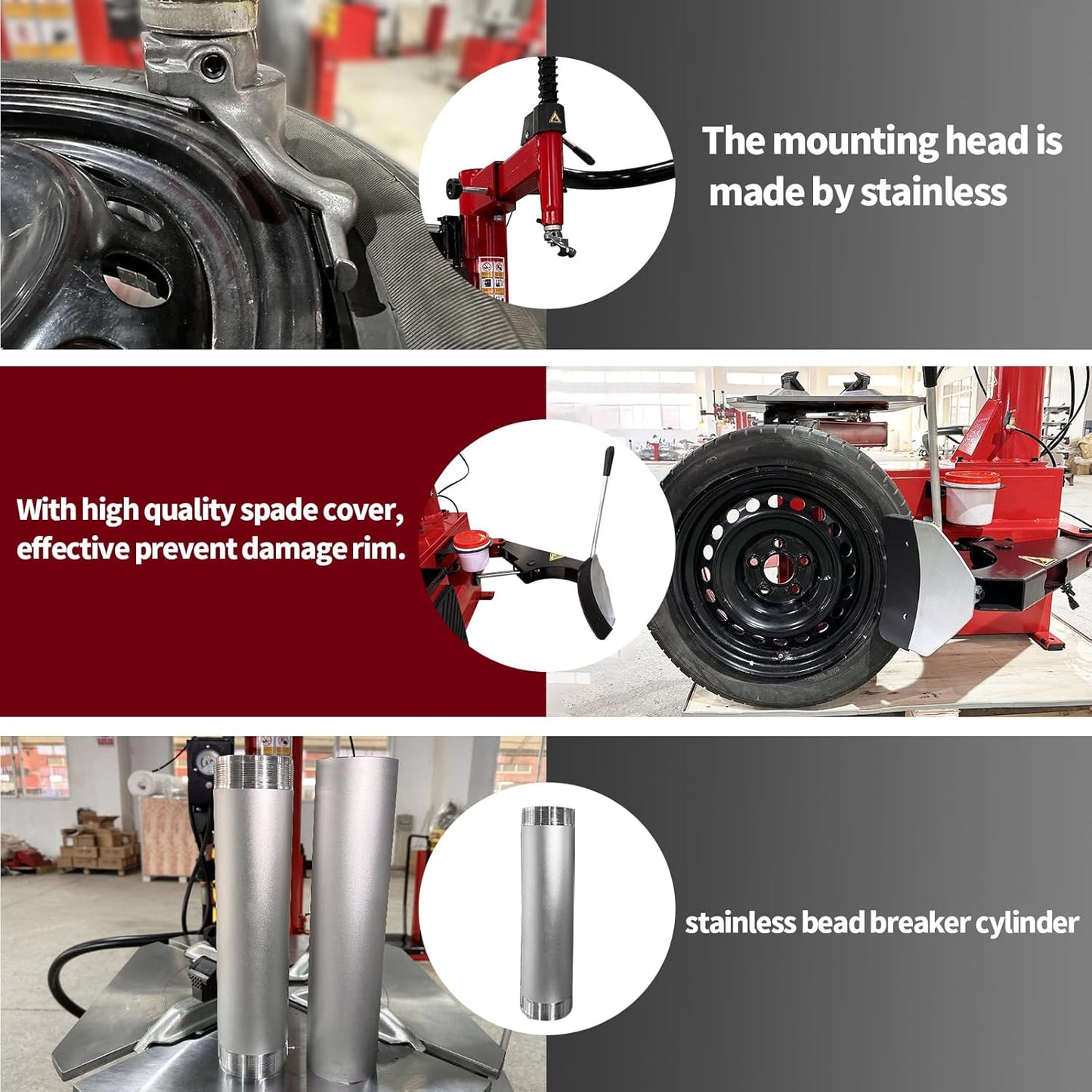 2.0HP Tire Changer Bead Blaster Wheel Balancer Machine Combo KT-T830+KT-B700 Tire Changer Machine Tire Machine Wheel Changers Tire Repair Machine Tire Tools