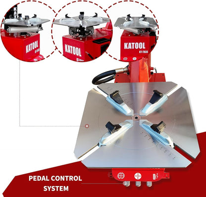 2.0HP Bead Blaster 24" Clamping Tire Changer Machine with 4 Aluminum Pedal KT810 Wheel Changer Tire Changer Machine Garage Equipment Auto Repair