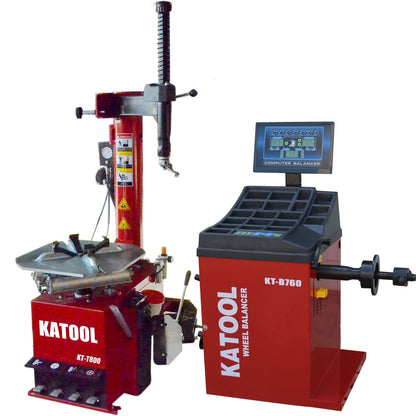2.0HP Tire Changer Machine with Bead Blaster Tire Machine Tire Changer and Wheel Balancer Machine Combo KT-T810+KT-B760
