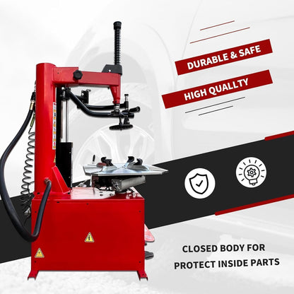 2.0HP Bead Blaster 24" Clamping Tire Changer Machine with 4 Aluminum Pedal KT810 Wheel Changer Tire Changer Machine Garage Equipment Auto Repair