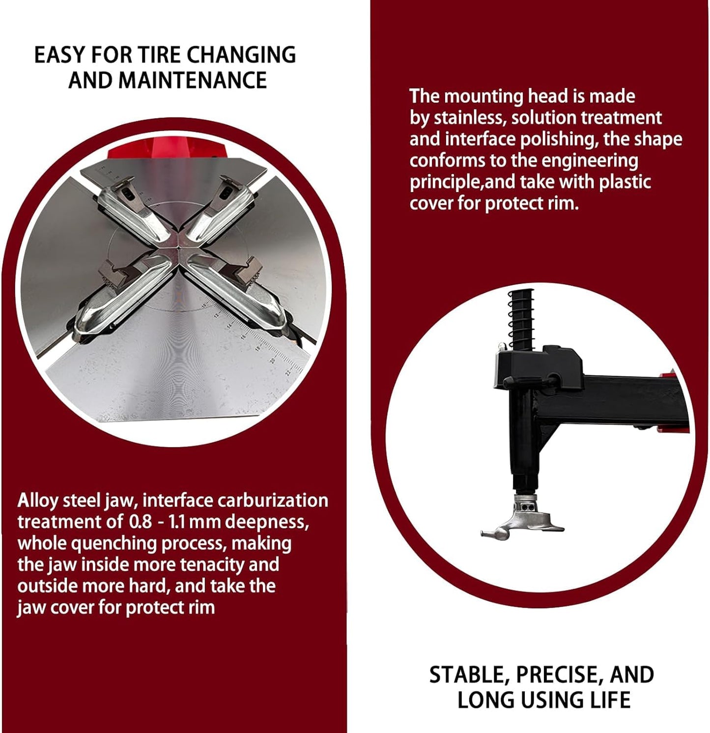 2.0HP Bead Blaster 24" Clamping Tire Changer Machine with 4 Aluminum Pedal KT810 Wheel Changer Tire Changer Machine Garage Equipment Auto Repair