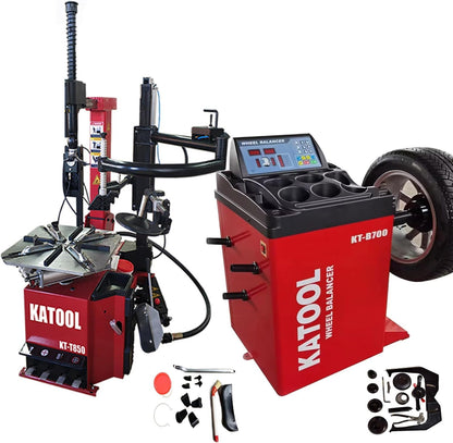 2.0HP Bead Blaster 24" Clamping Tire Changer Machine with 4 Aluminum Pedal KT810 Wheel Changer Tire Changer Machine Garage Equipment Auto Repair