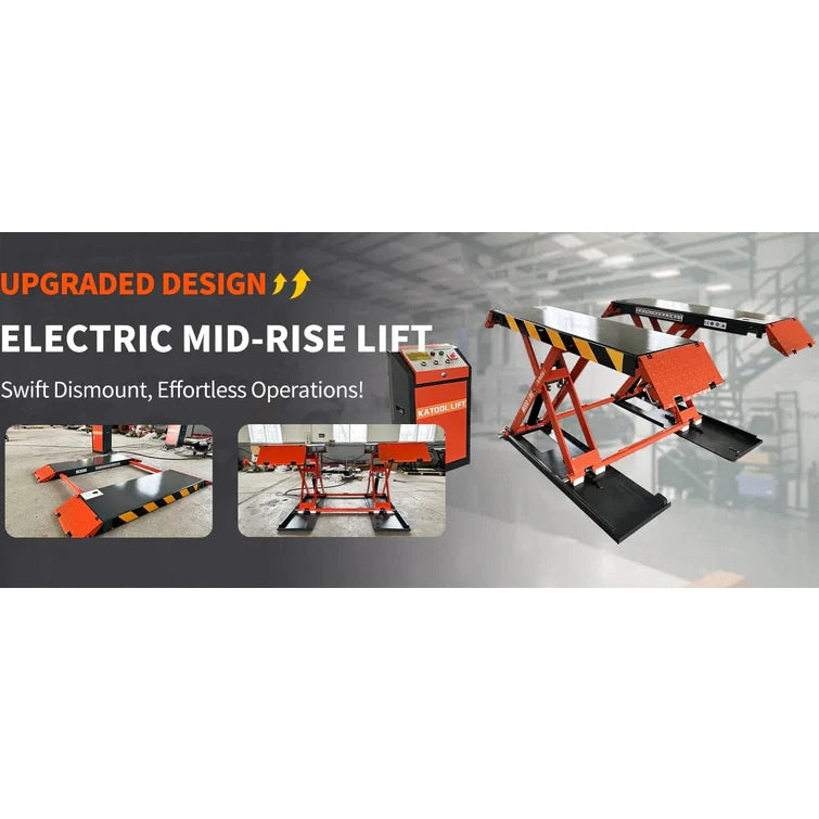 Katool X90E 8000 lbs Electric Mid Rise Scissor Lift